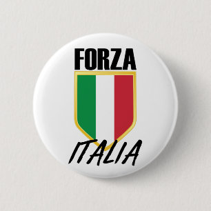 Badge Rond 5 Cm Drapeau italien Forza Italia Football