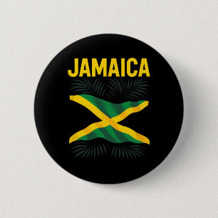 Badge Rond 5 Cm Drapeau Jamaïcain Jamaïque Souvenir Voyage Vacance
