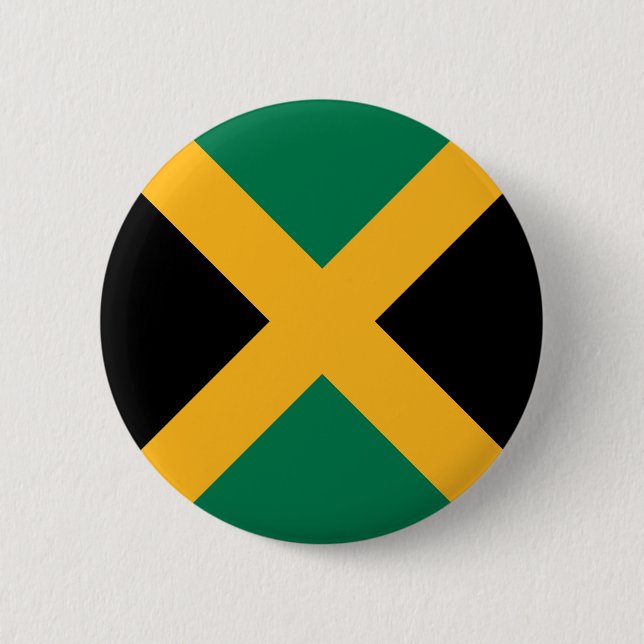 Badge Rond 5 Cm Drapeau Jamaïque (Devant)
