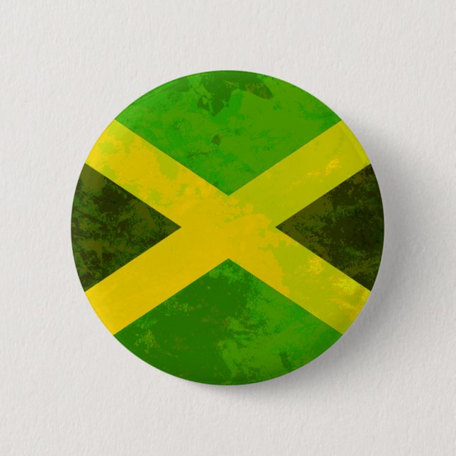 Badge Rond 5 Cm drapeau jamaïque - racines de reggae (Devant)