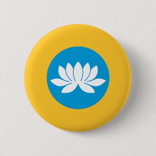 Badge Rond 5 Cm Drapeau Kalmykia (Devant)