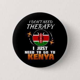 Badge Rond 5 Cm Drapeau kenyan I Drapeau Kenya drôle I Vacances Ke