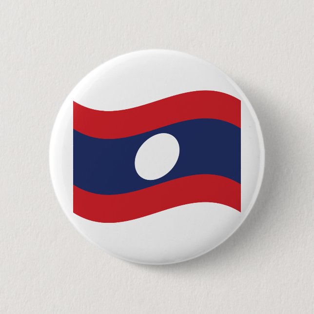 Badge Rond 5 Cm Drapeau Laos (Devant)