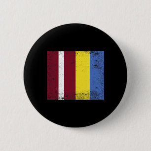 Badge Rond 5 Cm Drapeau Lettonie Ukraine Création Fierté Letton Uk