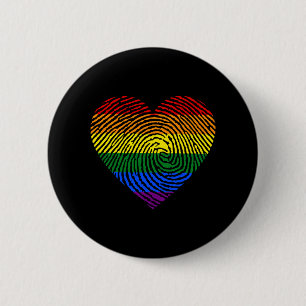 Badge Rond 5 Cm Drapeau LGBT Empreinte Fiers cadeaux LGBT Pride