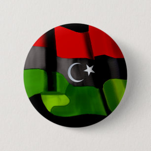 Badge Rond 5 Cm Drapeau libyen de drapeau de monarchie de