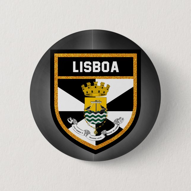 Badge Rond 5 Cm Drapeau Lisboa (Devant)