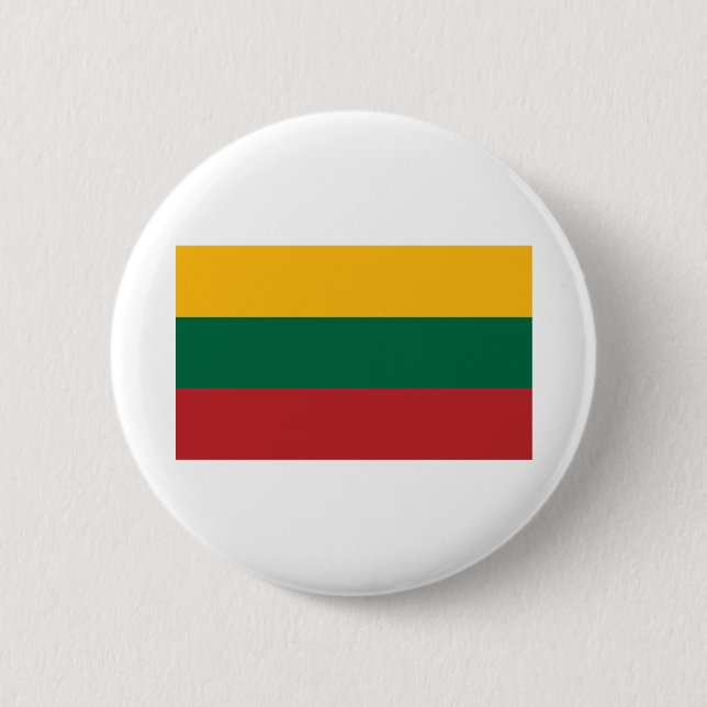 Badge Rond 5 Cm Drapeau Lituanie (Devant)