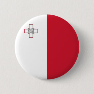 Badge Rond 5 Cm Drapeau Malte