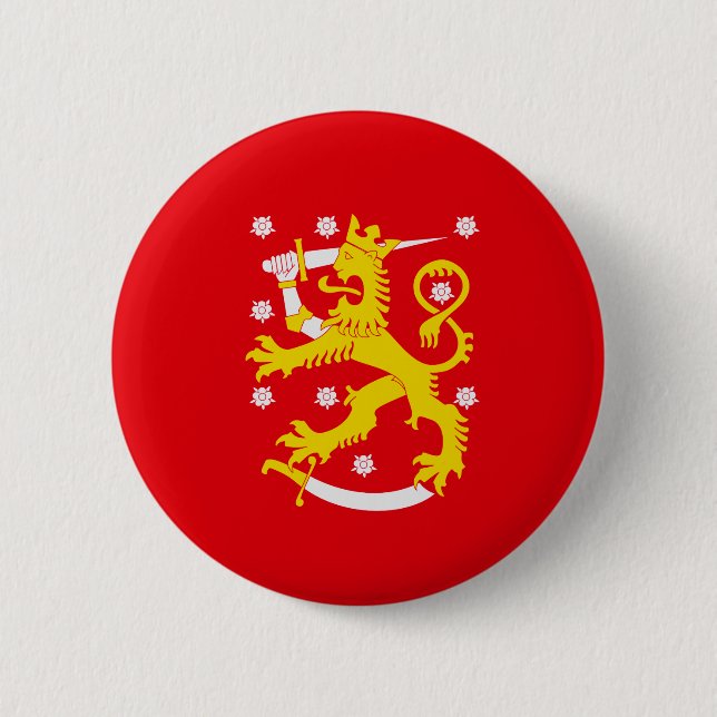 Badge Rond 5 Cm Drapeau médiéval de Finlande (Devant)