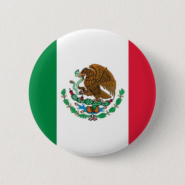 Badge Rond 5 Cm Drapeau mexicain (Devant)