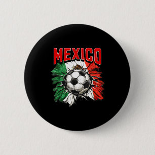 Badge Rond 5 Cm Drapeau mexicain football mexique fierté futbol fa