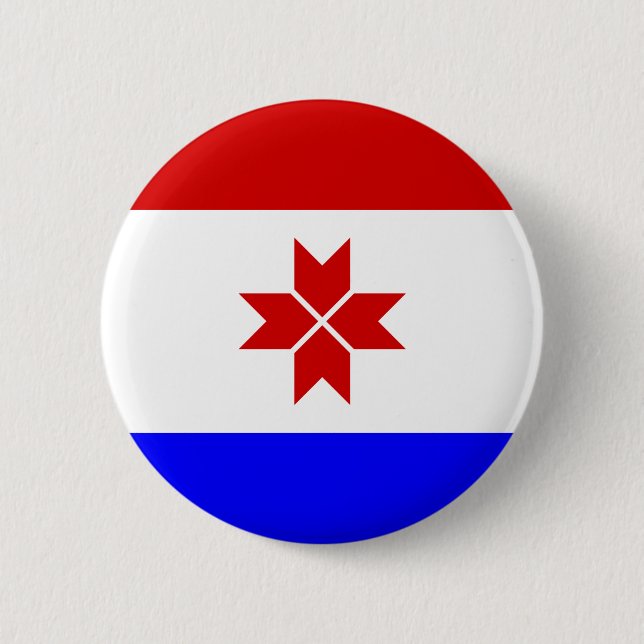 Badge Rond 5 Cm Drapeau Mordovia (Devant)