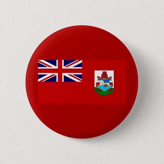 Badge Rond 5 Cm Drapeau national des Bermudes (Devant)