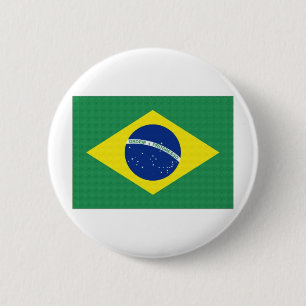 Badge Rond 5 Cm Drapeau national du Brésil