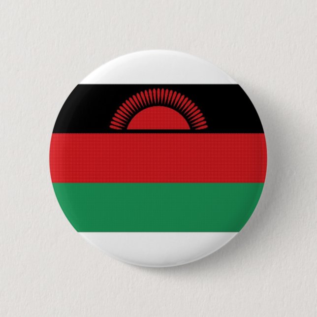 Badge Rond 5 Cm Drapeau national du Malawi (Devant)