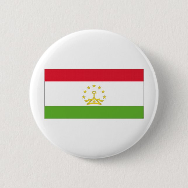 Badge Rond 5 Cm Drapeau national du Tadjikistan (Devant)