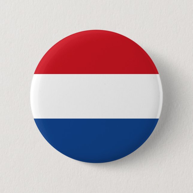 Badge Rond 5 Cm Drapeau néerlandais, Hollande, néerlandaise (Devant)