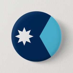 Badge Rond 5 Cm drapeau neuf de l'état du Minnesota symbole USA Am