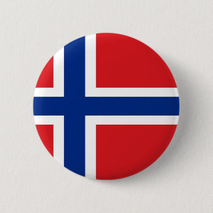 Badge Rond 5 Cm Drapeau norvégien