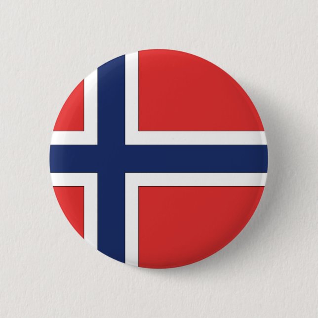 Badge Rond 5 Cm Drapeau norvégien (Devant)