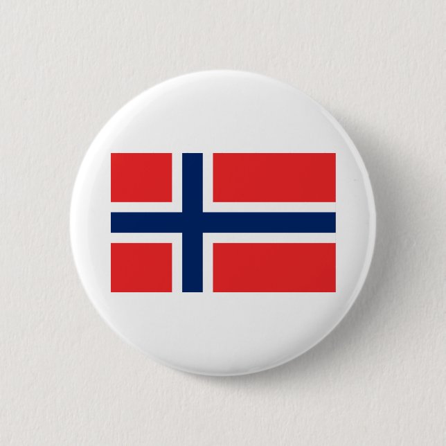 Badge Rond 5 Cm Drapeau norvégien (Devant)