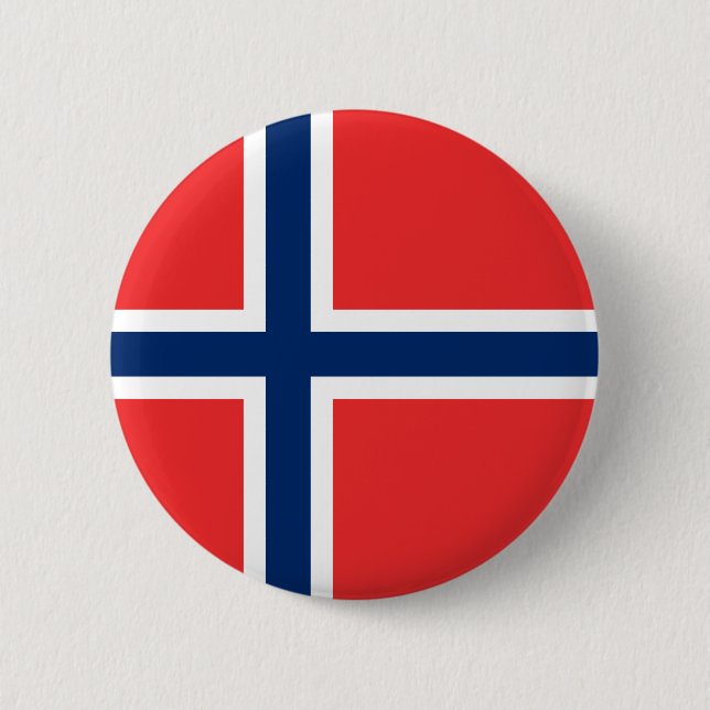 Badge Rond 5 Cm Drapeau norvégien (Norvège) (Devant)