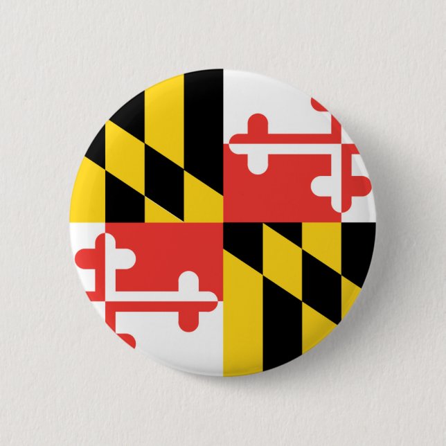 Badge Rond 5 Cm Drapeau officiel d'état du Maryland (Devant)