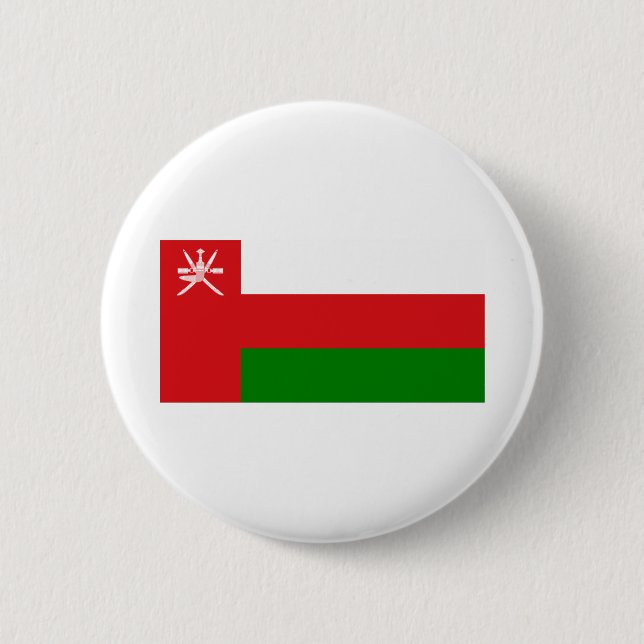 Badge Rond 5 Cm Drapeau Oman (Devant)