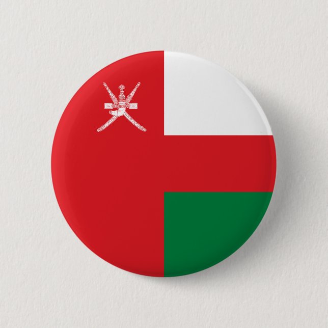 Badge Rond 5 Cm Drapeau Oman (Devant)