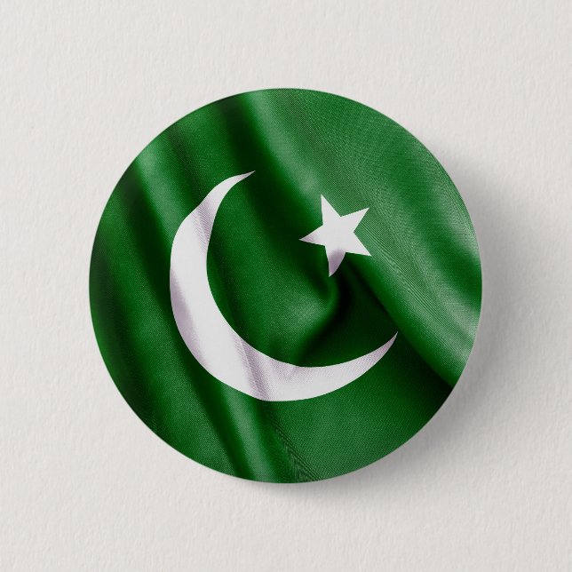 Badge Rond 5 Cm Drapeau pakistanais (Devant)