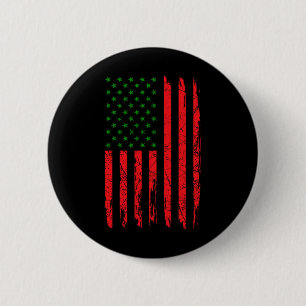 Badge Rond 5 Cm Drapeau panafricain américain Afro Roots Histoire