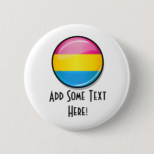 Badge Rond 5 Cm Drapeau Pansexual rond brillant de fierté