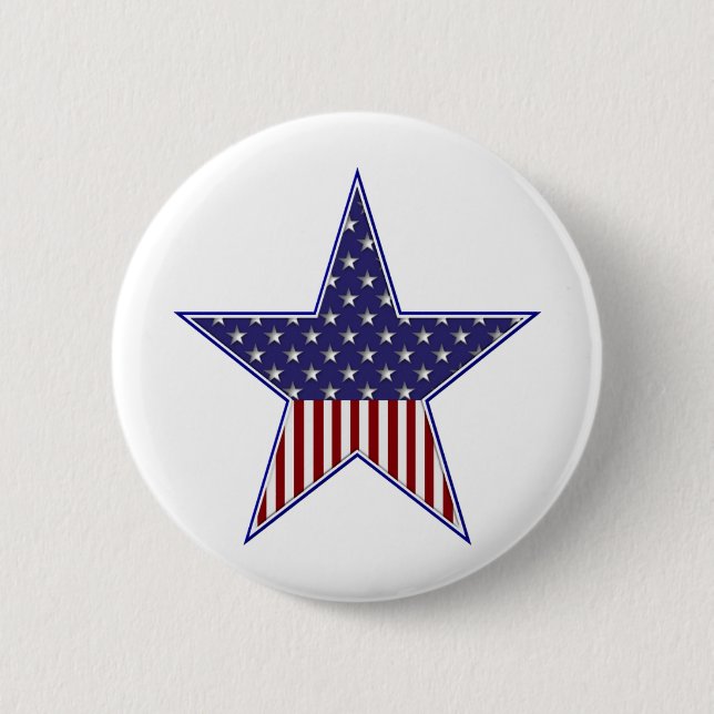 Badge Rond 5 Cm Drapeau patriotique américain (Devant)