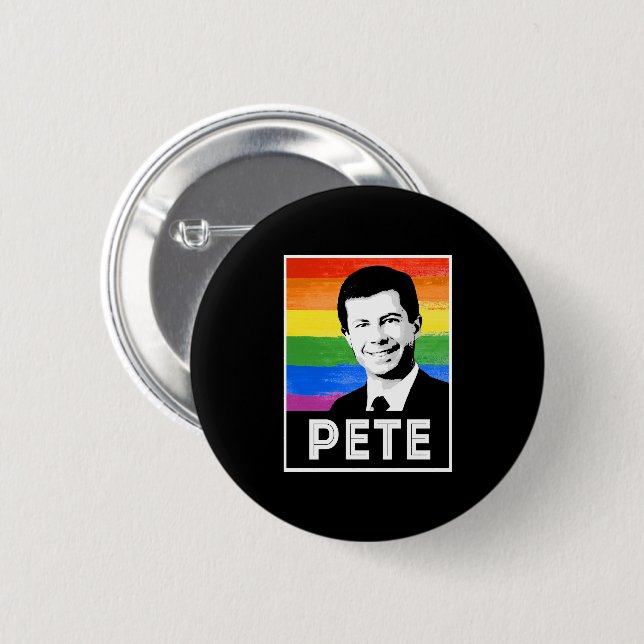 Badge Rond 5 Cm Drapeau Pete LGBT (Devant & derrière)
