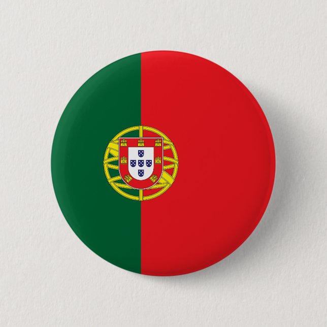 Badge Rond 5 Cm Drapeau Portugal (Devant)