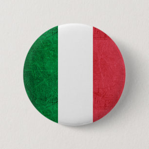 Badge Rond 5 Cm Drapeau pour le bouton de l'Italie