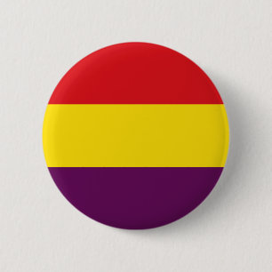 Badge Rond 5 Cm Drapeau républicain espagnol República Española