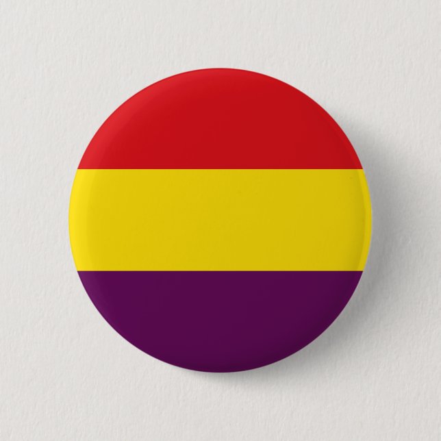 Badge Rond 5 Cm Drapeau républicain espagnol República Española Bu (Devant)