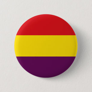 Badge Rond 5 Cm Drapeau républicain espagnol República Española Bu