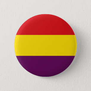 Badge Rond 5 Cm Drapeau républicain espagnol República Española Bu