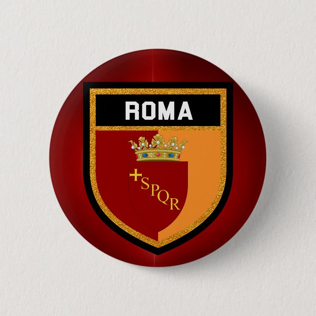 Badge Rond 5 Cm Drapeau rom (Devant)
