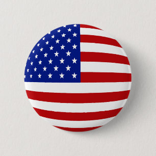 BADGE ROND 5 CM DRAPEAU ROND DES USA