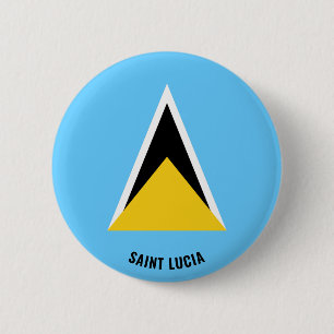 Badge Rond 5 Cm Drapeau Sainte-Lucie Bouton patriotique de charme
