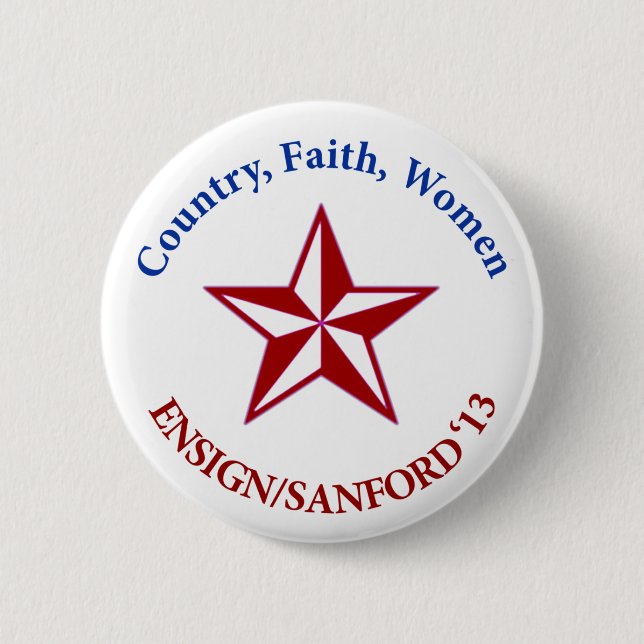 Badge Rond 5 Cm Drapeau Sanford 2013 (Devant)