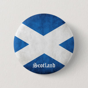 Badge Rond 5 Cm Drapeau Scotland Grunge