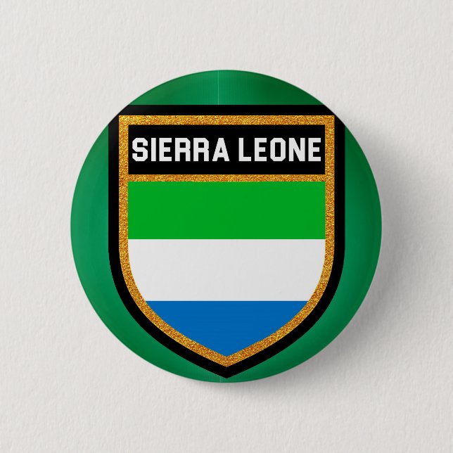 Badge Rond 5 Cm Drapeau Sierra Leone (Devant)