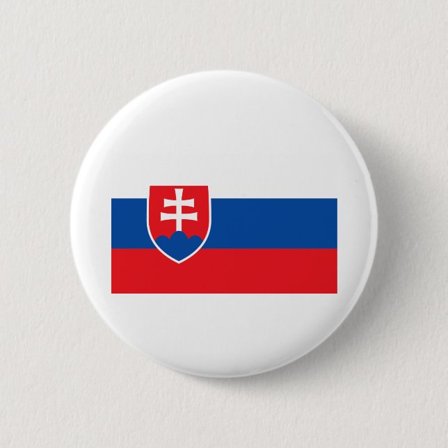 Badge Rond 5 Cm Drapeau Slovaquie (Devant)