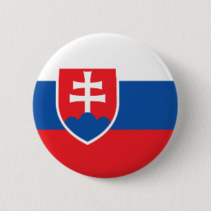 Badge Rond 5 Cm Drapeau Slovaquie