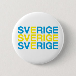 Badge Rond 5 Cm Drapeau SVERIGE